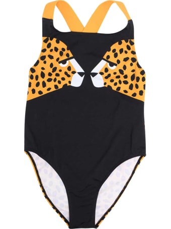 Stella McCartney Kids Black And Gold Teen Swimsuit