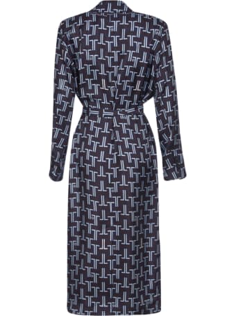 Lanvin Tie-waist Pattern Printed Dress
