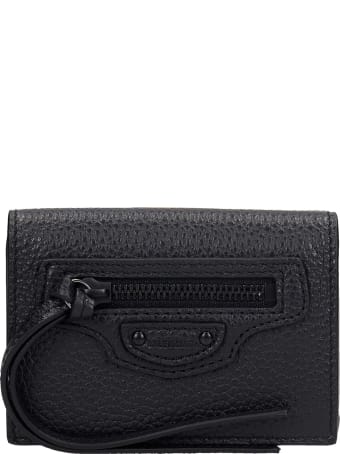 Balenciaga Neo Classic Wallet In Black Leather