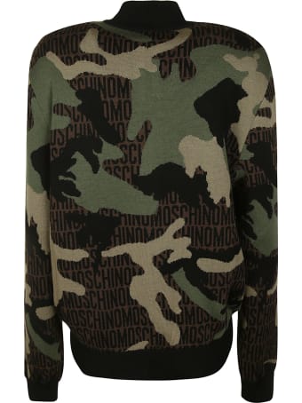 Moschino Camo Logo Motif Bomber