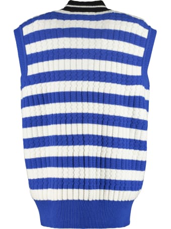 Plan C Striped Knit Vest