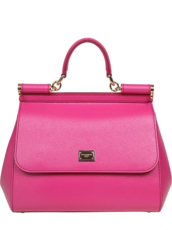 Dolce & Gabbana Medium Sicily Bag In Dauphine Leather
