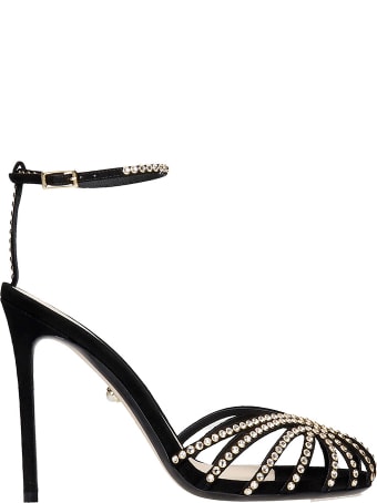 Alevì Iana 110 Sandals In Black Suede
