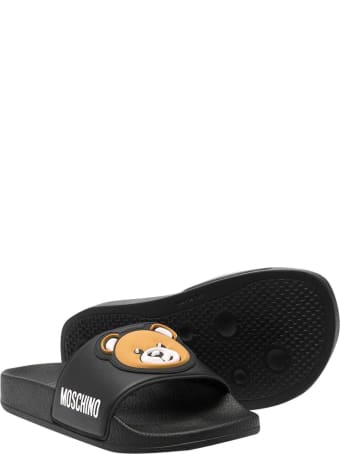 Moschino Black Slippers