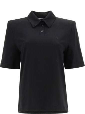 The Attico Astrid Polo Shirt With Logo Embroidery