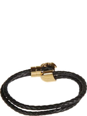 Versace Medusa Head Plaque Rope Bracelet