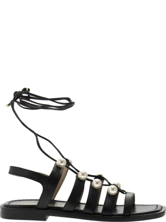 Stuart Weitzman Goldie Lace Up Black