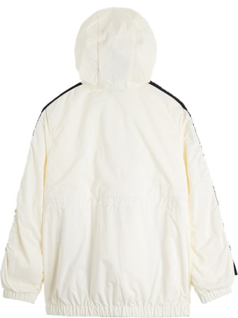 Moncler Denata Jacket In Black And White Nylon