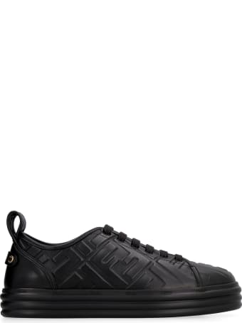 Fendi Rise Leather Platform Sneakers