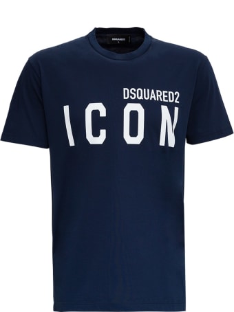 Dsquared2 Blue Cotton Icon T-shirt