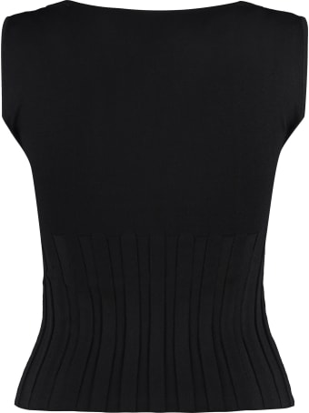 Pinko Bunkai Ribbed Knit Top