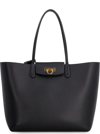 Salvatore Ferragamo Gancini Leather Tote