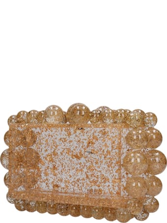 Cult Gaia Eos Clutch In Gold Acrylic