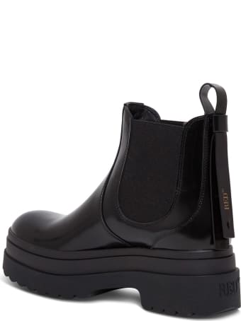 RED Valentino Chunky Boots In Black Leather