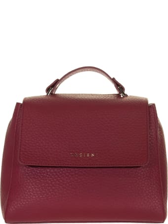 Orciani Sveva Soft Small Leather Handbag With Shoulder Strap