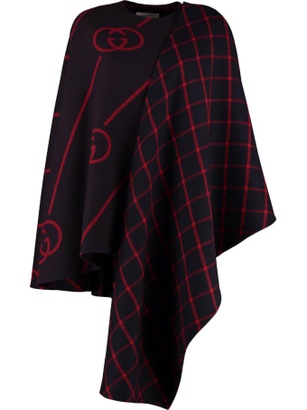 Gucci Asymmetric Wool Cape