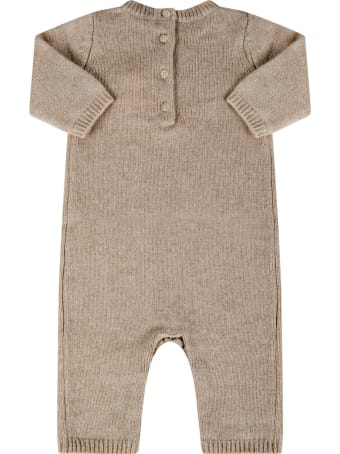 Bonpoint Beige Babygrow For Babygirl With Cherries