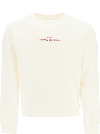Maison Margiela Sweatshirt With Upside Down Logo Embroidery