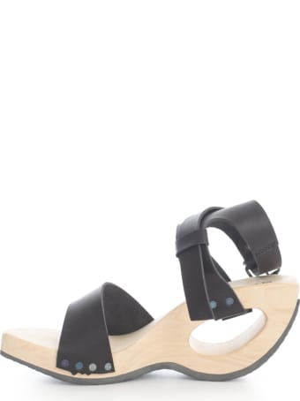 Trippen Open Toe Sandal W/strap On Ankle And Holed Heel