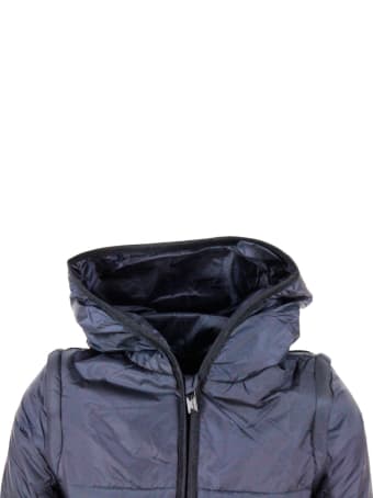 Emporio Armani Nylon Jacket With Hood And Detachable Sleeves