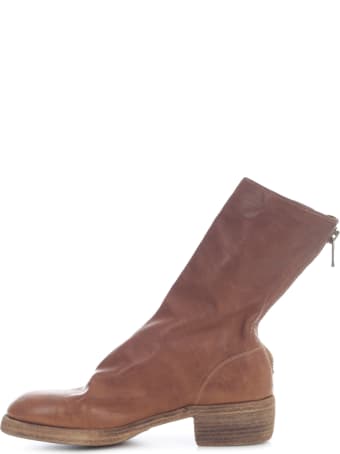 Guidi Back Zip Mid Boots Thick Sole Leather