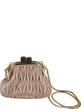 Miu Miu Matelassé Chain-link Clutch