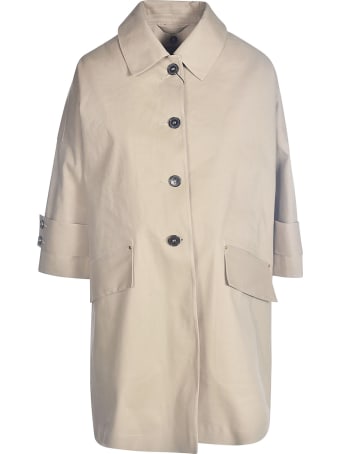 Mackintosh Single-breasted Cropped Sleeve Coat