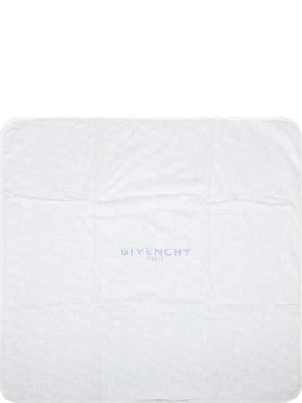 Givenchy White Blanket For Babyboy With Logo
