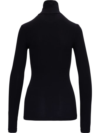 Off-White High Neck Sweater In Stretch Nylon With Logo