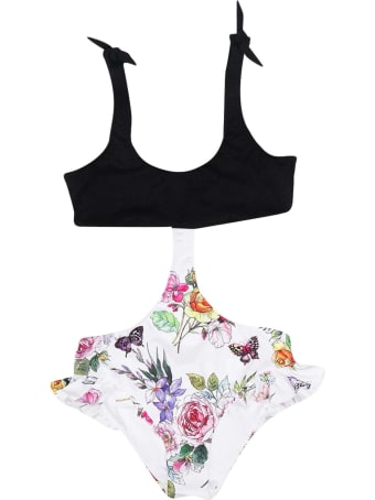 Monnalisa Multicolor Print Swimsuit