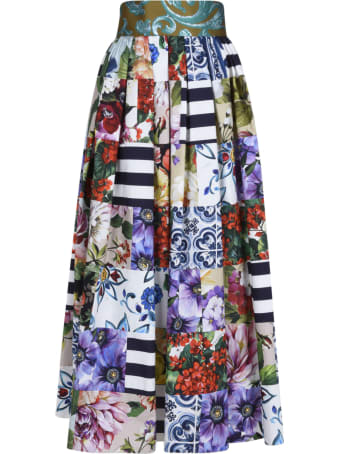 Dolce & Gabbana Flared Printed Skirt