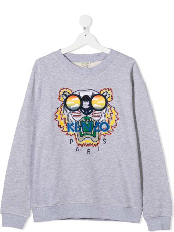 Kenzo Kids Sweatshirt With Tiger Embroidery And Logo