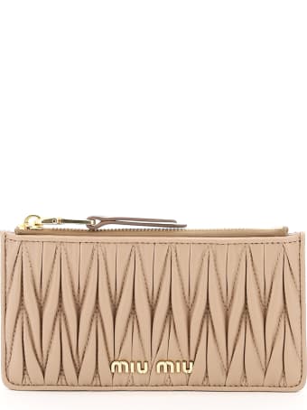 Miu Miu Quilted Card Holder Pouch