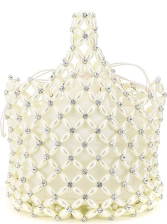 Simone Rocha Small Tote Bag With Pearls And Crystals