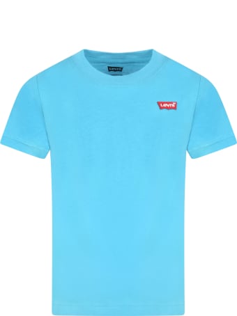 Levi's Light Blue T-shirt For Kids With Logo