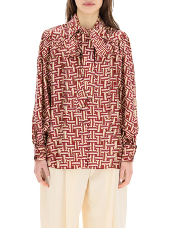 Lanvin Blouse With Jl Monogram Print