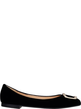 Fabio Rusconi Ballet Flats In Black Velvet