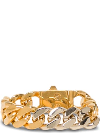 Saint Laurent Chain Bracelet In Golden Brass