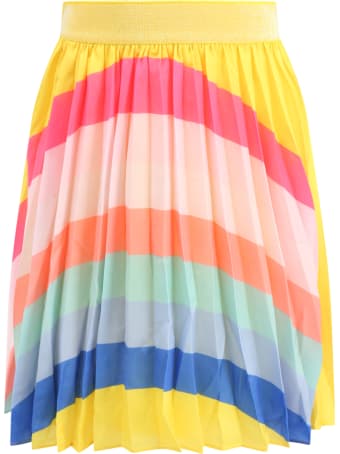 Billieblush Yellow Skirt For Girl With Rainbow