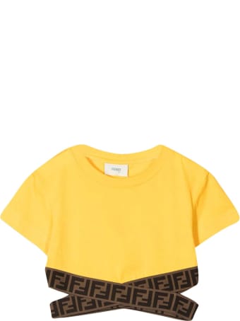 Fendi Yellow Short T-shirt
