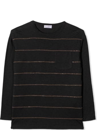 Brunello Cucinelli Dark Grey Cotton Sweater