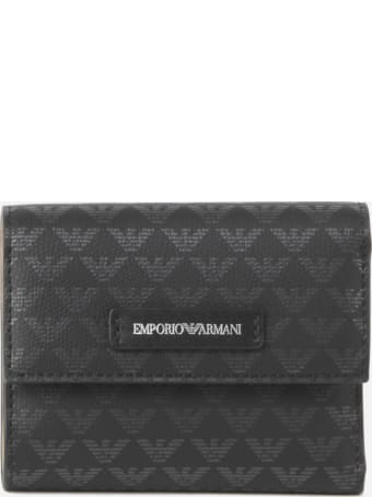 Emporio Armani Wallet With All-over Monogram Print