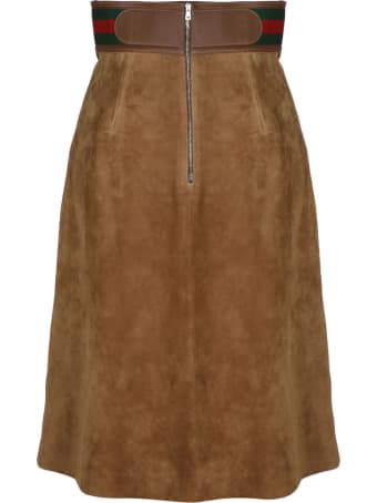 Gucci Web Tape And Clamp Midi Skirt