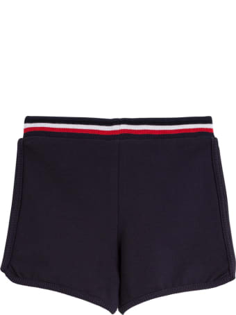 Moncler Jersey Shorts With Logo Patch