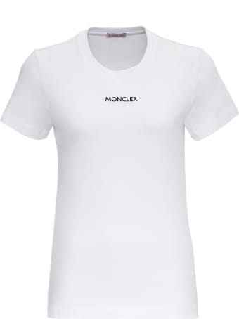 Moncler Jersey T-shirt With Logo Inlay