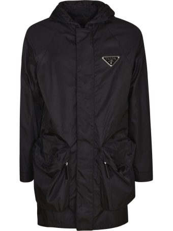 Prada Large Pocket Logo Plaque Raincoat