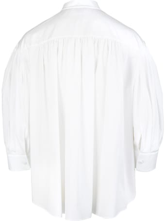 Alexander McQueen Woman White Cotton Poplin Shirt