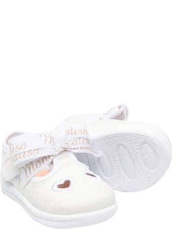 Monnalisa Glitter White Ballet Flats