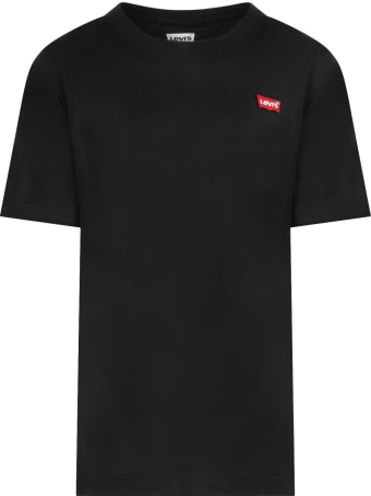Levi's Black T-shirt For Kids With Logo