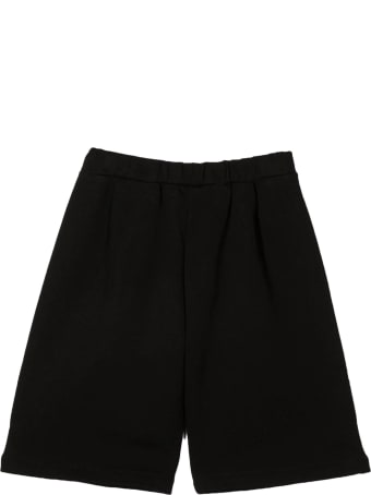 N.21 Black Cotton Track Shorts